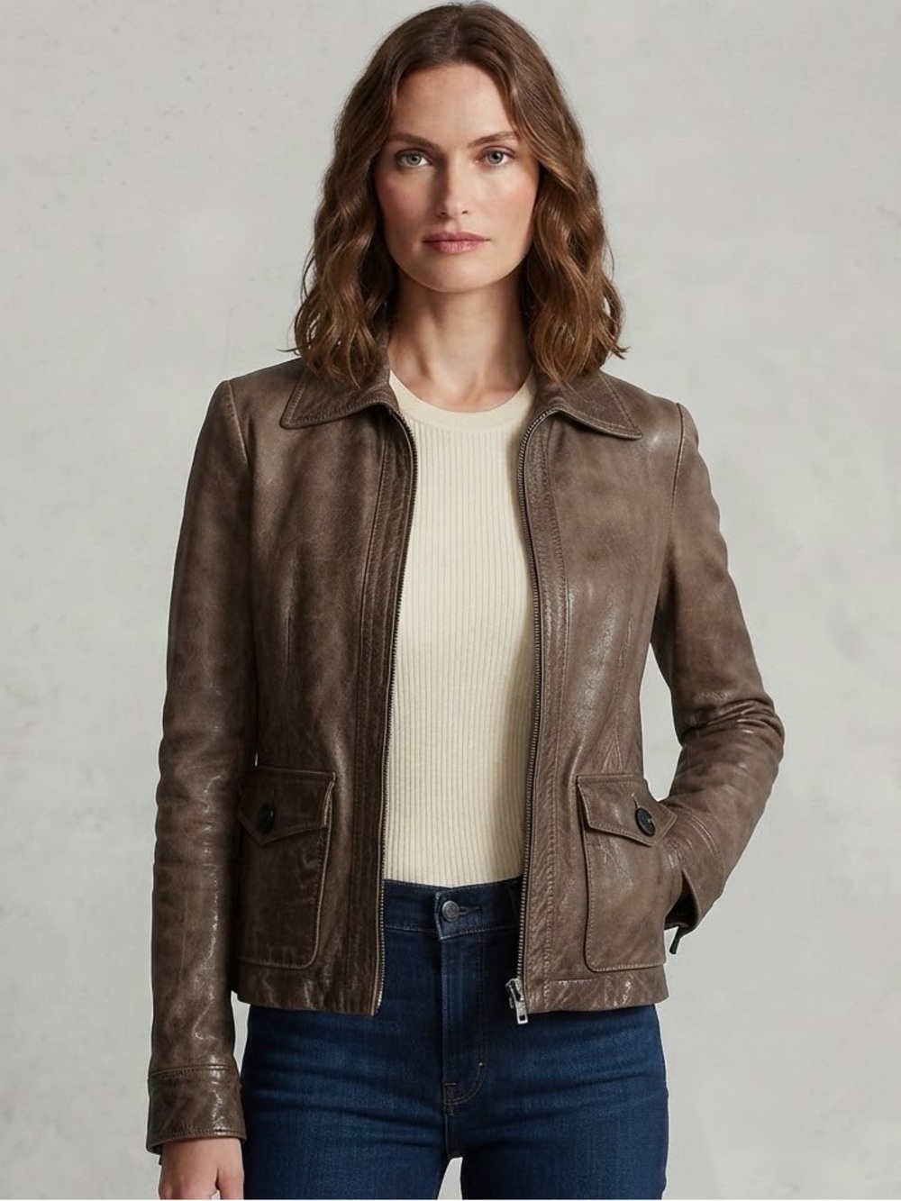 Theory Distressed Leather Jacket | Size: 2